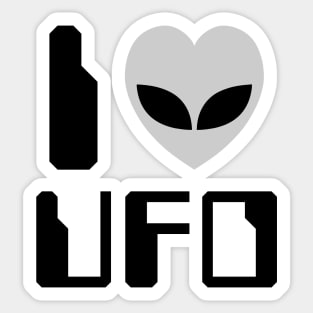 I Heart [Love] UFO Sticker